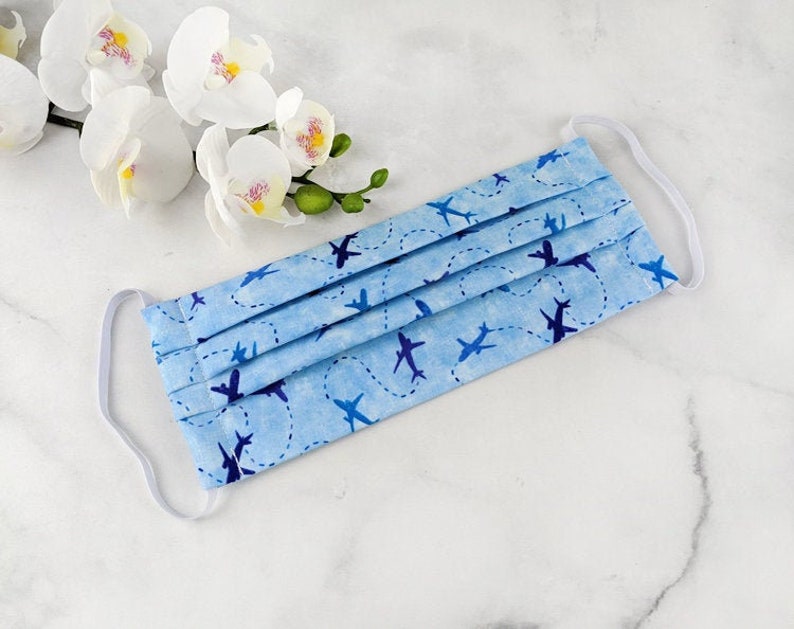 Airplane face mask Plane face mask Flight attendant mask Etsy