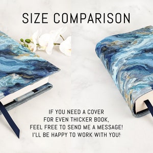 Adjustable book cover Fabric book cover Adjustable book jacket Fabric book sleeve Celestial book jacket Magical books image 3