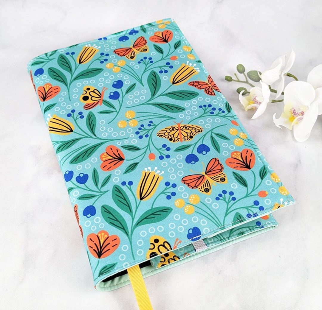 Adjustable Book Cover Fabric Book Cover Floral Book Sleeve Fabric Book