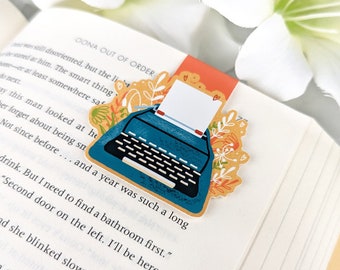 Magnetic bookmark - Typewriter magnetic bookmark - Gift for bookworm - Gift for writer - Book lover stocking stuffer - Ready To Ship