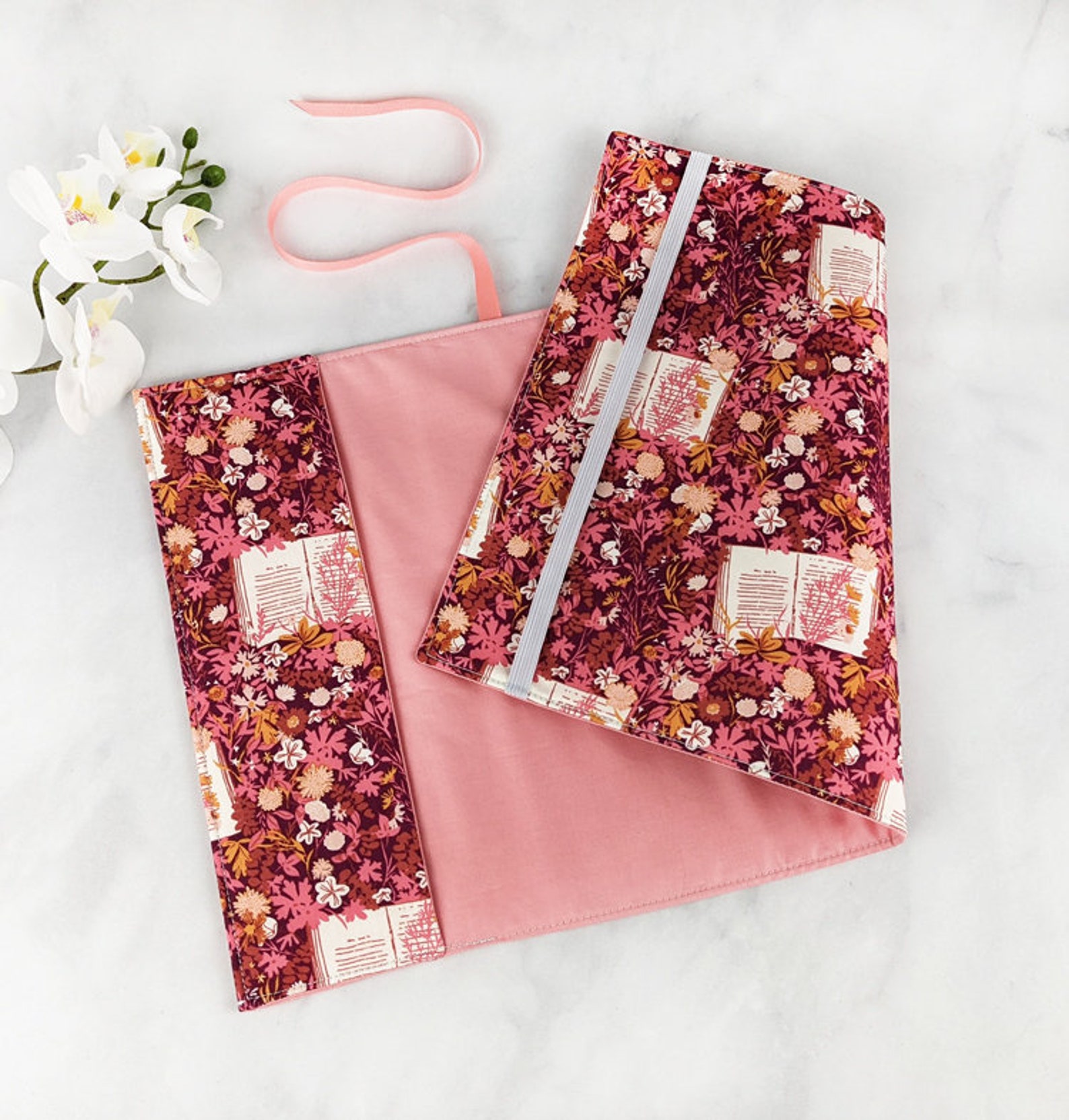 Adjustable Book Cover Fabric Book Cover Floral Book Sleeve Etsy