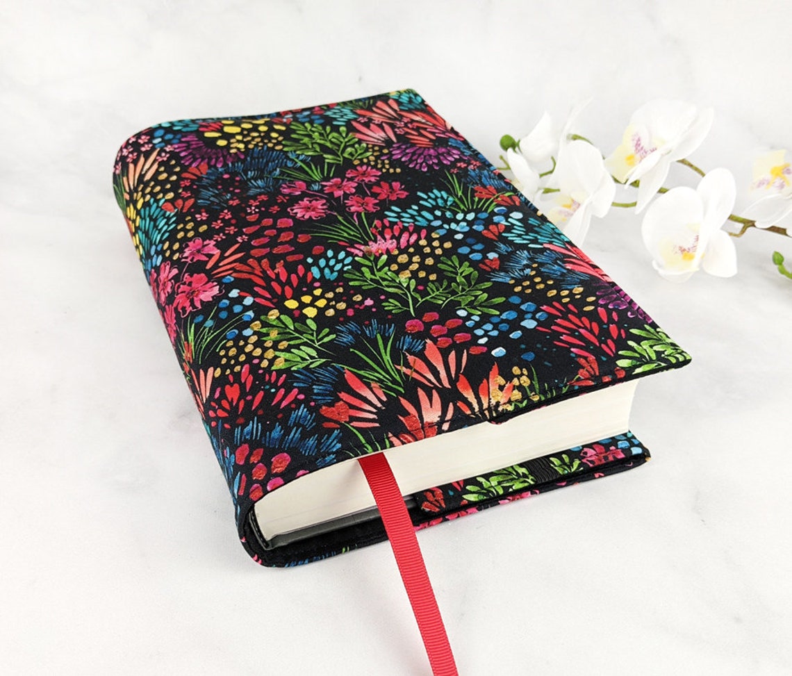 Adjustable Book Cover Floral Book Cover Fabric Book Cover Etsy