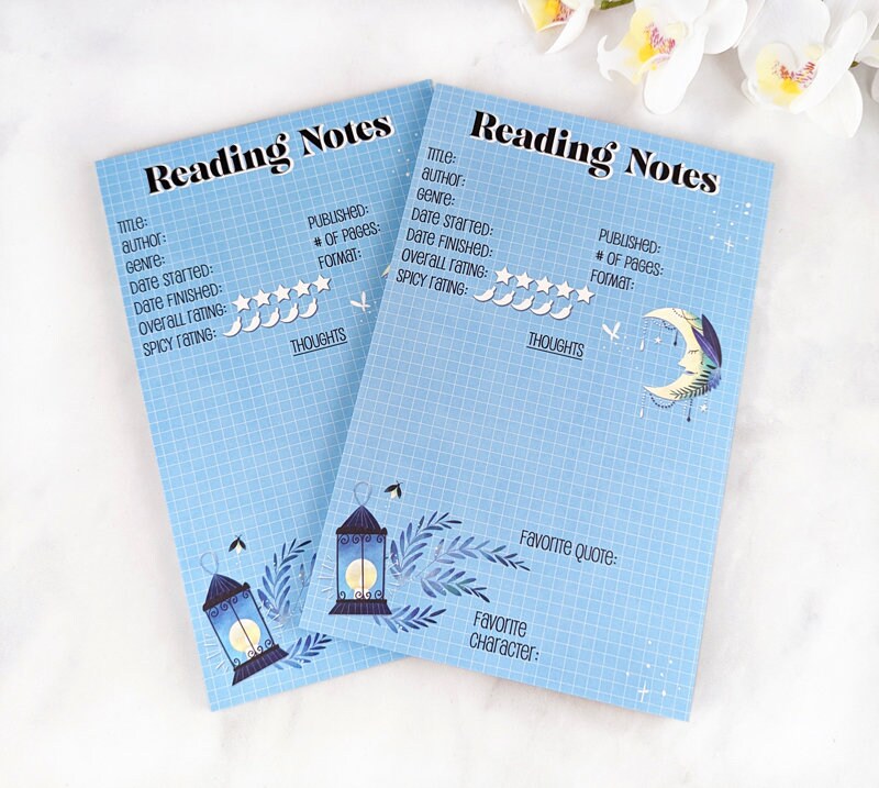 Reading Notes Notepad Book Review Notepad Reading Journal Etsy