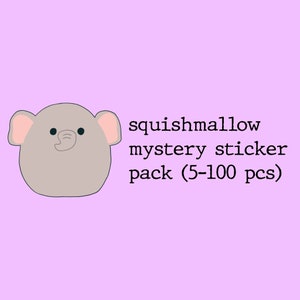 Fashion Angels Squishmallows Vinyl Sticker Pack - Includes 100 Large Squishmallows Stickers - Water Resistant Stickers - Join The Squish Squad - Acces