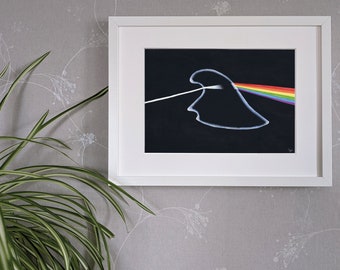 Dark side of the wave - original watercolour painting