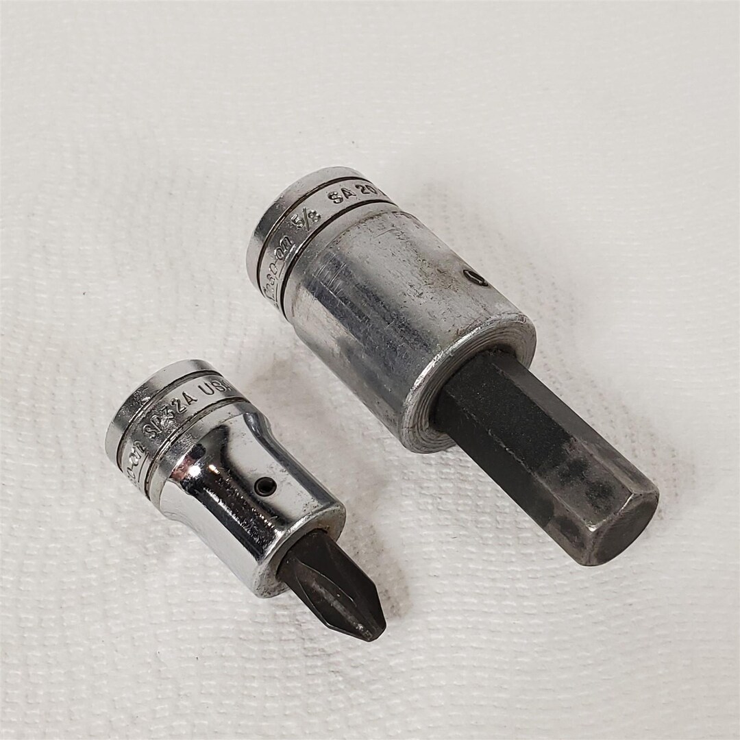 Socket Driver Bit 2 2 SNAP-ON Socket 1/2 Drive Driver Bits SA20A 5/8 Hex, SP32A Phillips ...