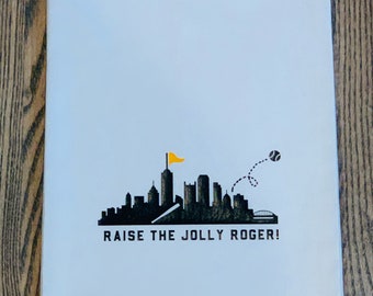 Pittsburgh Pirates Baseball Tea Towel - Pittsburgh Skyline Gift