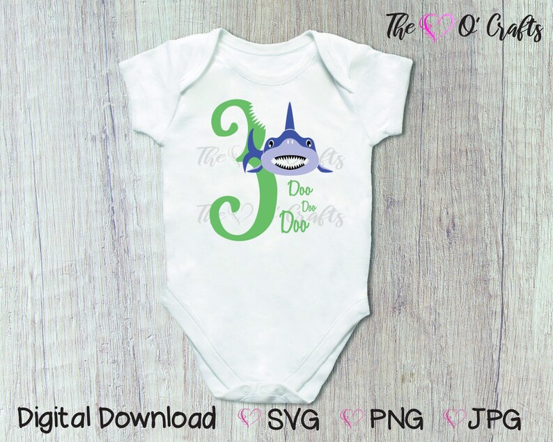 Download Baby Shark 3rd Birthday SVG Boy Shark Birthday Shark | Etsy