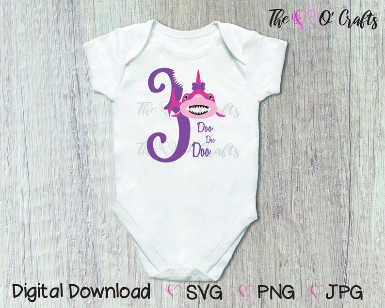 Download Baby Shark 3rd Birthday SVG Girl Shark Birthday Shark | Etsy