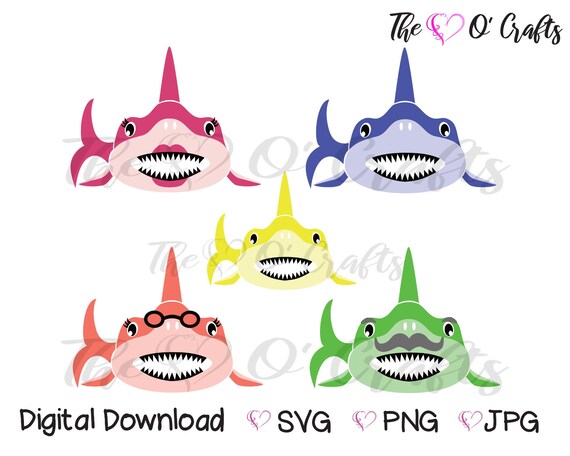 Download Family Shark Svg Shark Birthday Cut File Shark Family Etsy