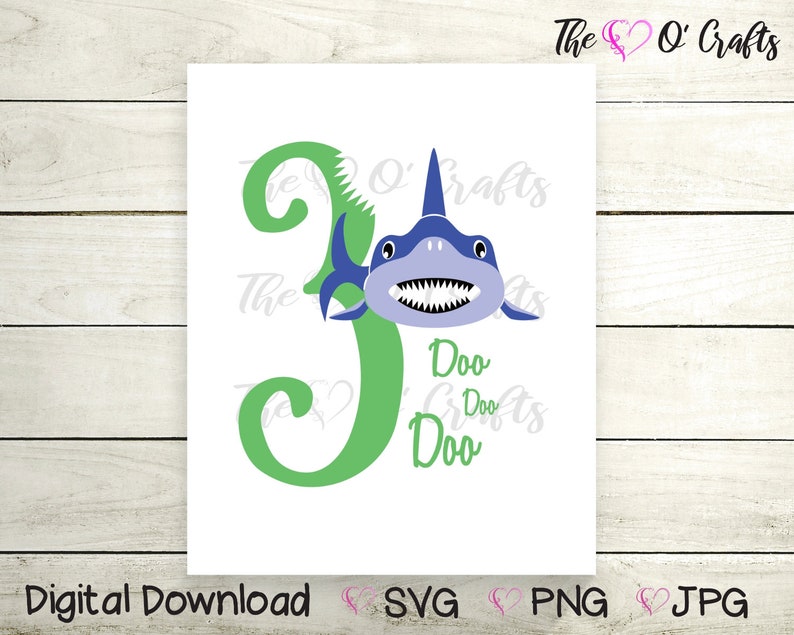 Download Baby Shark 3rd Birthday SVG Boy Shark Birthday Shark | Etsy