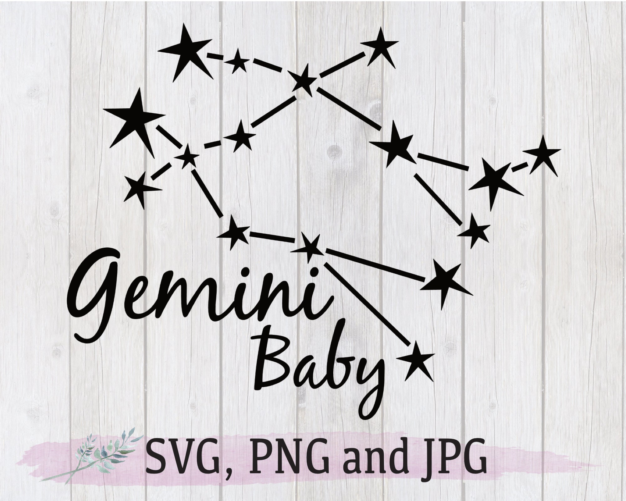 Gemini baby svg Gemini svg Constellation svg Gemini png Etsy