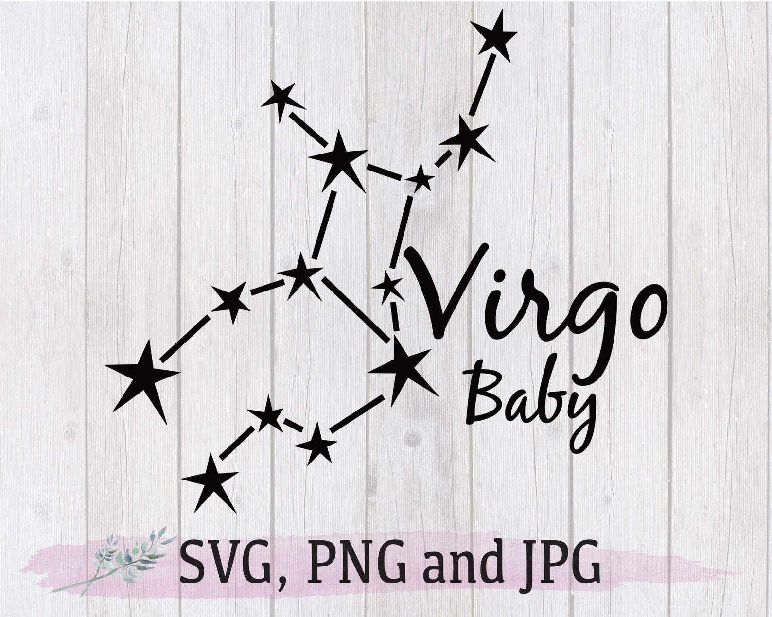 Virgo baby svg Virgo baby png Constellation svg Etsy