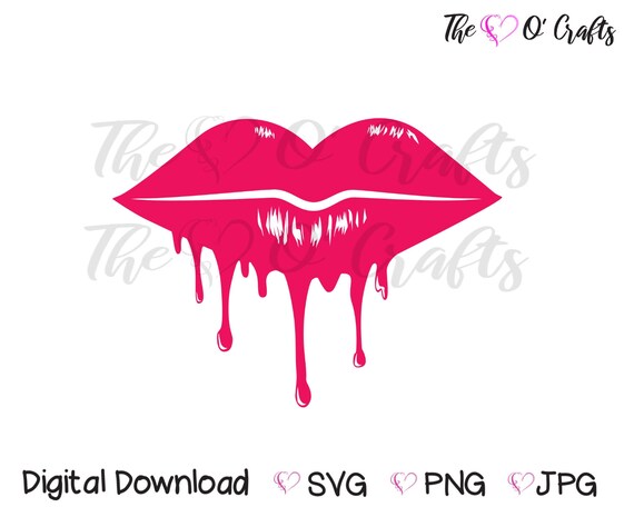 Download Dripping Lips Svg Lips Svg Kissing Lips Cut File Dripping Etsy
