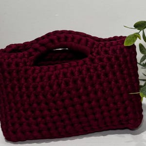 HANDMADE CROTCHET BAG -Burgundy