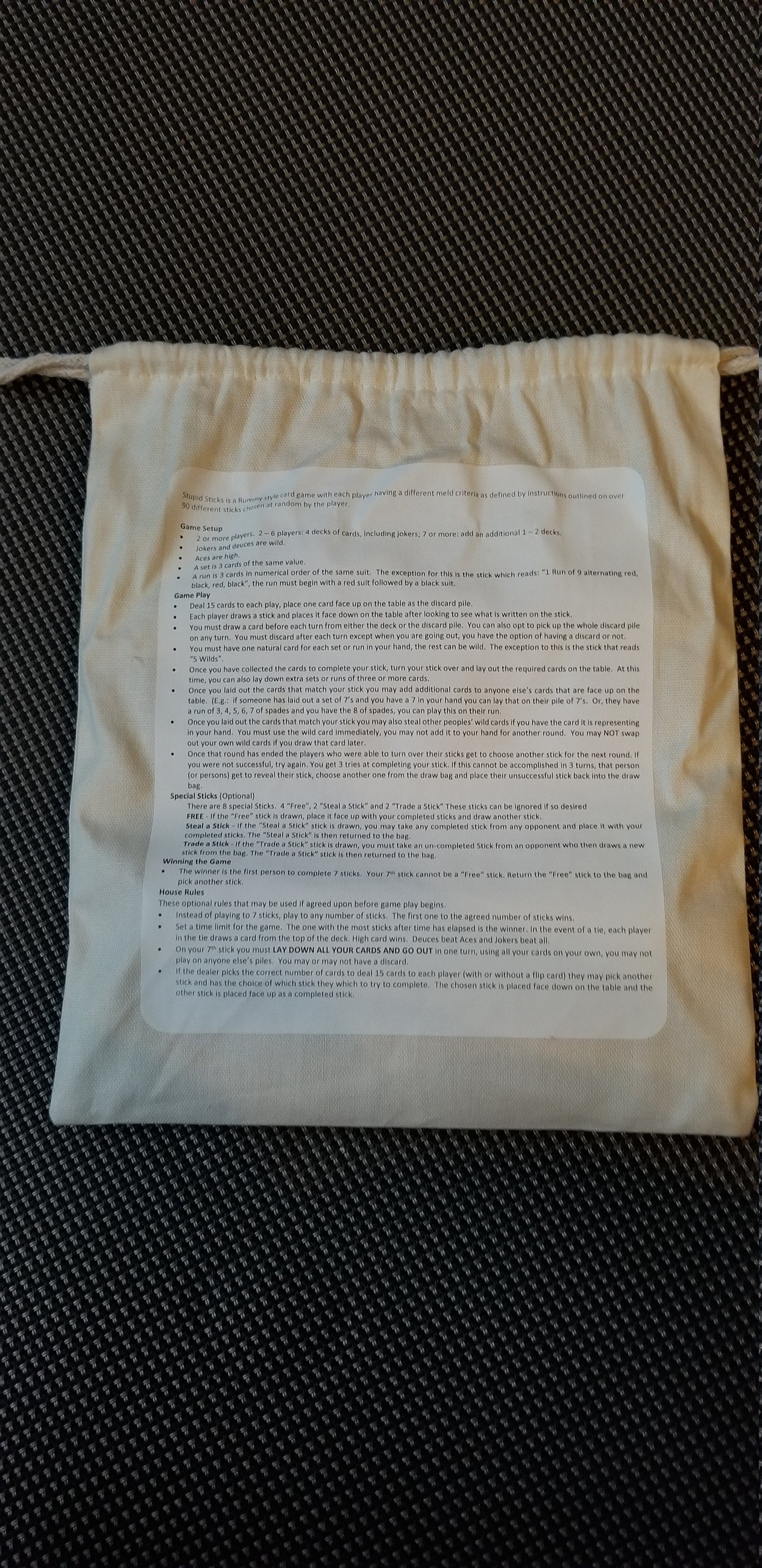 Sticks Card Game Stick Rummy Stupid Sticks Etsy Canada