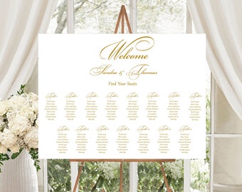 Wedding Seating Chart Sign | Seating Chart Template | Editable Seating Plan | Find Your Seat Sign