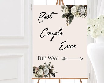 Direction Signs, Wedding Signage, Custom Direction Sign, Directional Signs, Wedding Arrow Sign, Winter Wedding Sign, Reception Signs