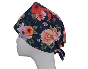 Scrub Caps for Women,Floral Scrub Hat,Flowers Surgical Cap,Floral Surgical Cap,Floral Scrub Cap,Flowers Scrub Hat,Scrub Cap for Women