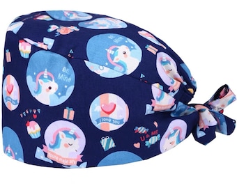 Unicorn Surgical Cap,Unicorn Scrub Hat,Cute Surgical Cap,Fantasy Surgical Cap,Fantastic Scrub Cap,Scrub Caps for Women,Womens Surgical Cap