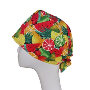 Watermelon Scrub Cap,Fruit Surgical Hat,Womens Scrub Hat,Fruit Scrub Hat,Summer Scrub Cap,Mens Surgical Cap,Unisex Surgical Hat Buttons