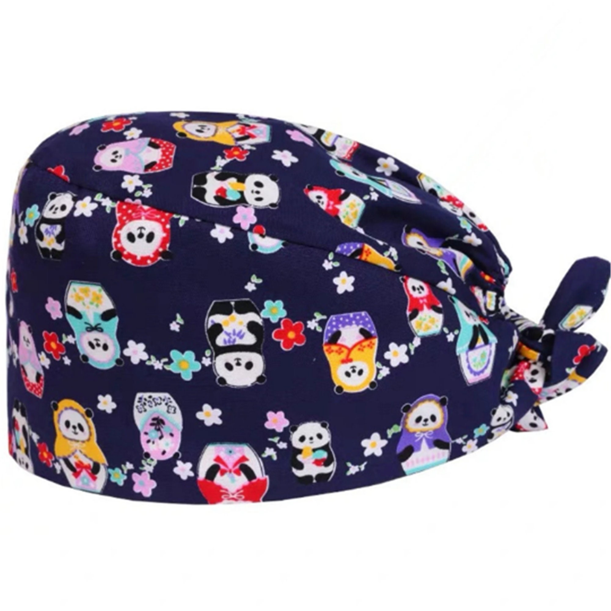 ScrubHatsCollection 3 Colors Panda Surgical Hat,Dental Hat,Chemo Hat,Panda Scrub Cap,Clinic Caps,Buttons Scrub Cap Unisex,Panda Scrub Hat,Panda Surgical Cap