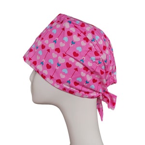 Pink Surgical Cap,Nurse Scrub Cap,Pink Scrub Cap,Pink Scrub Hat,Hearts Surgical Cap,Womens Surgical Hat,Hearts Scrub Cap,Cute Scrub Hat