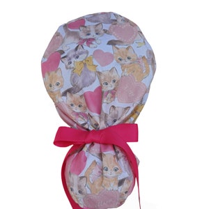 Kitty Paardenstaart Hoed, Kat Paardenstaart Cap, Kitten Paardenstaart Hoed, Leuke Paardenstaart Hoed, Roze Paardenstaart Cap, Kat Paardenstaart Hoed, Kitten Paardenstaart Cap voor Vrouw