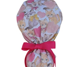 Kitty Ponytail Hat,Cat Ponytail Cap,Kitten Ponytail Hat,Cute Ponytail Hat,Pink Ponytail Cap,Cat Ponytail Hat,Kitten Ponytail Cap for Woman