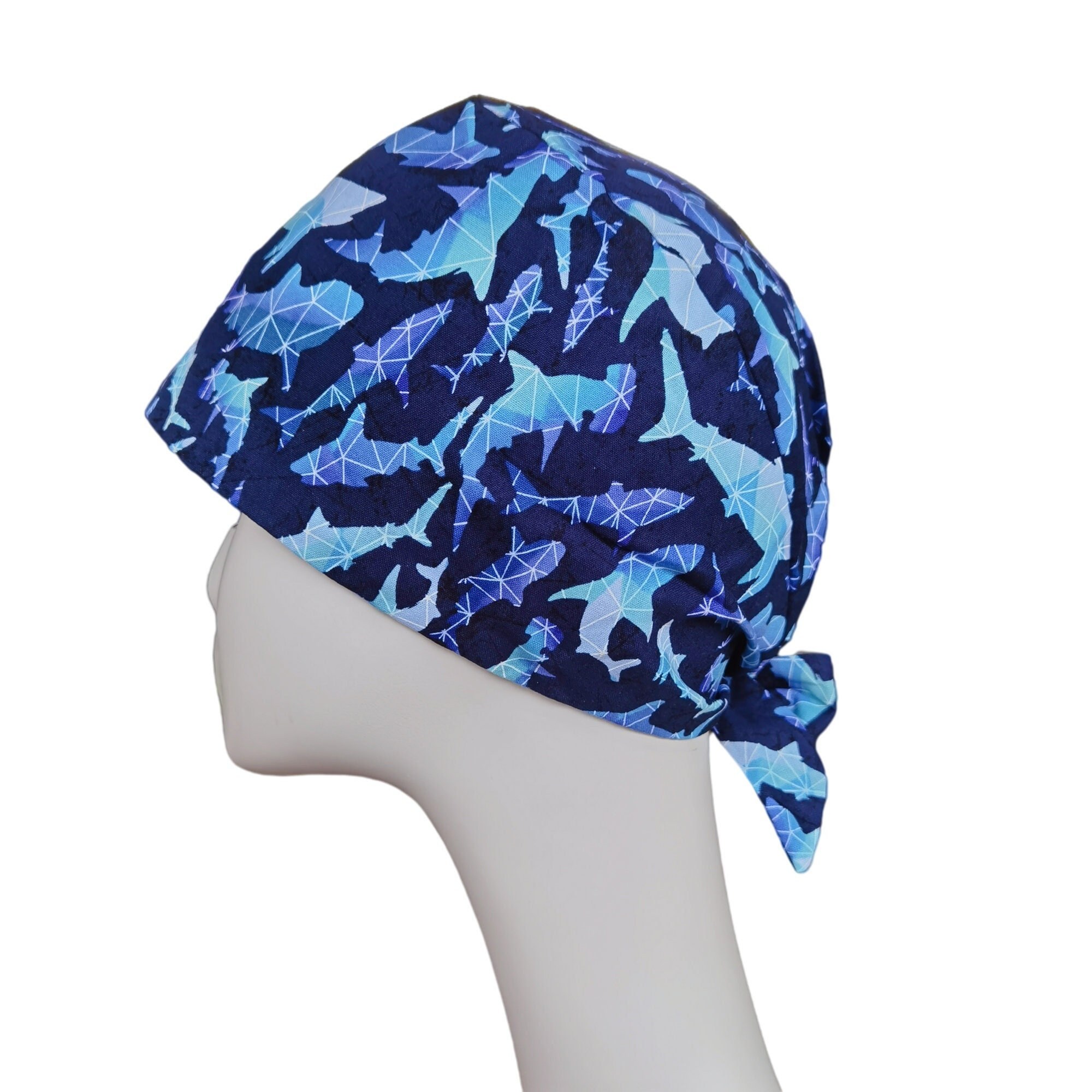 ScrubHatsCollection Shark Surgical Cap,Shark Scrub Hat,Shark Surgical Hat,Shark Scrub Cap,Blue Scrub Hat,Dental Cap,Surgical Cap Buttons,Clinic Cap,Doctor Cap