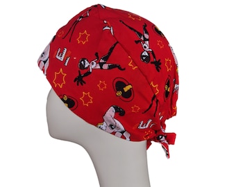 Les Indestructibles Casquette chirurgicale, Chapeau chirurgical rouge, Casquette de gommage de dentiste, Chapeau de chirurgien, Casquette de médecin, Chapeau d’infirmière, Casquette de chimio, Casquette de gommage d’anime, Chapeau de gommage de dessin animé