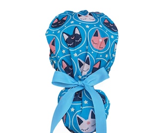 Kitty Ponytail Hat,Cat Ponytail Cap,Kitten Ponytail Hat,Cute Ponytail Hat,Anime Ponytail Cap,Cartoon Ponytail Hat,Ponytail Hat