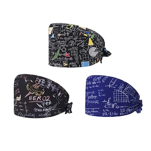 Cool Scrub Hat,Maths Surgical Cap,Unisex Scrub Hat,Womens Scrub Hat,Mens Surgical Cap,Doctor Scrub Hat,Dental Surgical Cap,Black Scrub Hat