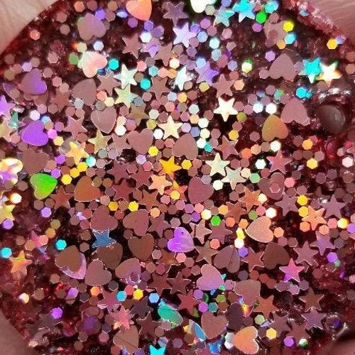 Red Chunky Mix Solvent Resistant Polyester Laser Cut Glitter Tumbler Nail and body glitter  CG