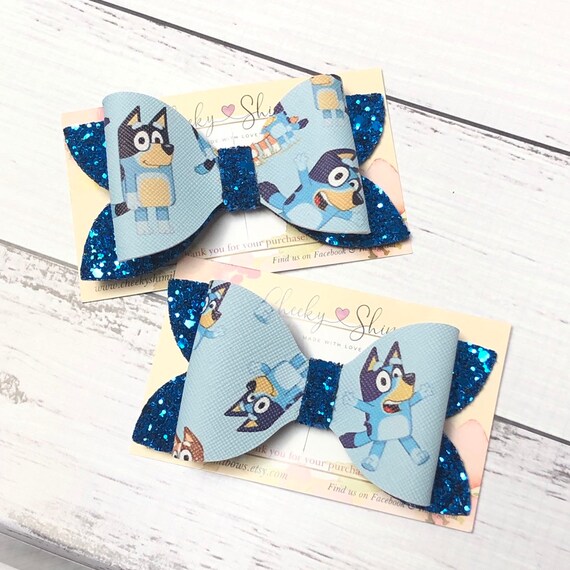 Bluey The Dog Hair Bow For Toddlers Girls Kids Hair Clip Etsy