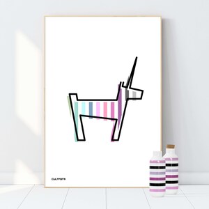 Graphic "Unicorn Line stripes" for download