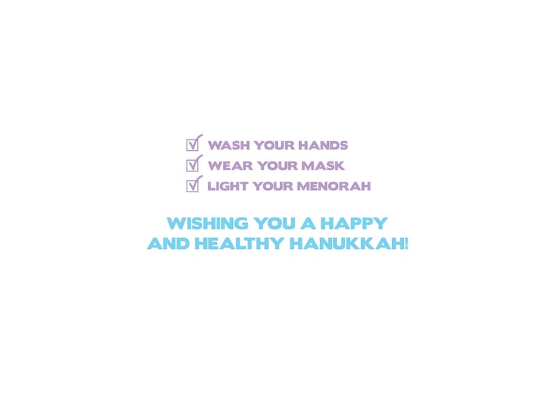 Funny Hanukkah Card, Pandemic Card, Happy Chanukah Cards, Jewish Holiday Card, Jewish Greeting Card, Hanukkah Gift, Menorah, Candles image 3