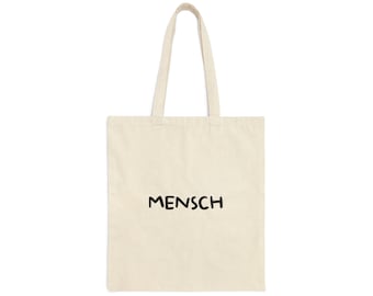Mensch Tote, Funny Jewish Gift, Cute Tote, Jewish Tote, Jewish Girl, Jewish Boy, Funny Gift