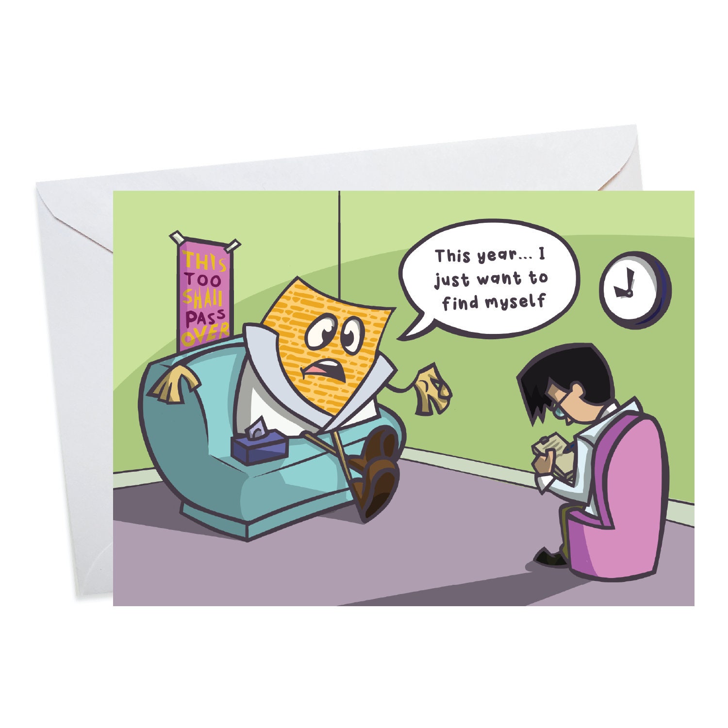 Afikomen Card, Happy Passover Card, Jewish Holiday Card, Matzah Card