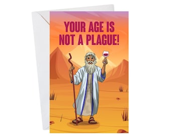 Jewish Birthday Card, Funny Jewish Card, Happy Birthday Card, Jewish Humor Card, Cute Birthday Card, Moses Card