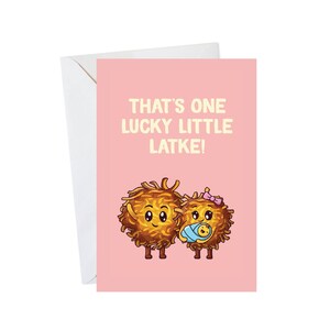 Funny Jewish Baby Card, New Baby Card, Cute Jewish Card, Latke Card, Baby Shower Card, Expecting Baby Card, Mazel Tov, Congratulations