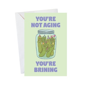 Funny Birthday Card, Funny Jewish Card, Pickle Lover, Happy Birthday Card, Jewish Humor Card, Cute Birthday Card, Jewish Food