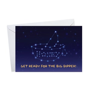 Rosh Hashanah Card, Funny Rosh Hashanah Card, Cute Jewish Card, Shana Tova, Apples and Honey, Jewish New Year Card, Big Dipper