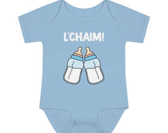 L'Chaim Baby Onesie, New Jewish Baby Gift, New Baby Onesie, Jewish Baby Gift, Toddler Shirt, Baby Clothing, Cute Baby Gift