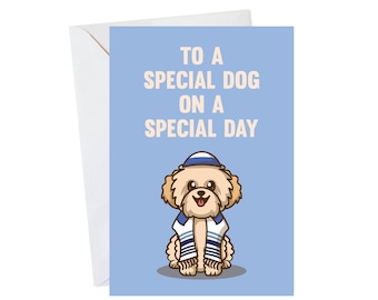 Bark Mitzvah Card, Jewish Dog Card, Funny Jewish Card, Dog Lover, Cute Jewish Card, Jewish Card, Mazel Tov, Bar Mitzvah, Bat Mitzvah