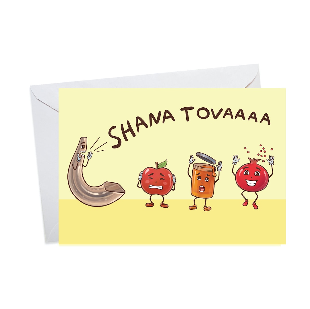 Rosh Hashanah Card, Funny Rosh Hashanah Card, Cute Jewish Card, Shana