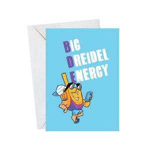 Big Dreidel Energy Hanukkah Card, Hanukkah cards, Funny Hanukkah Card, Happy Hanukkah Card, Jewish Holiday Card, Jewish Greeting Card