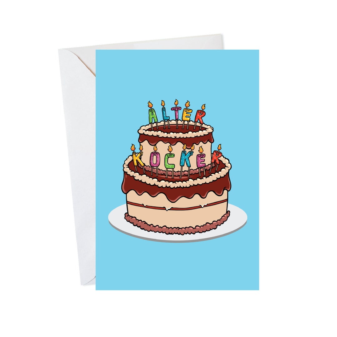 Jewish Birthday Card, Funny Jewish Card, Alter Kocker, Happy Birthday ...