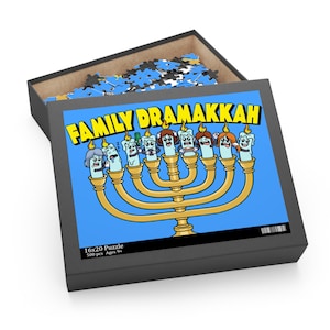 Divertente Hanukkah Puzzle, Famiglia Dramakkah, Felice Hanukkah, Regalo di Hanukkah, Felice Chanukah, Arredamento Hanukkah, Regalo Ebraico