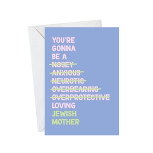 Funny Jewish Baby Card, New Baby Card, Cute Jewish Card, Baby Shower Card, Expecting Baby Card, Mazel Tov, Congratulations, Jewish Mother